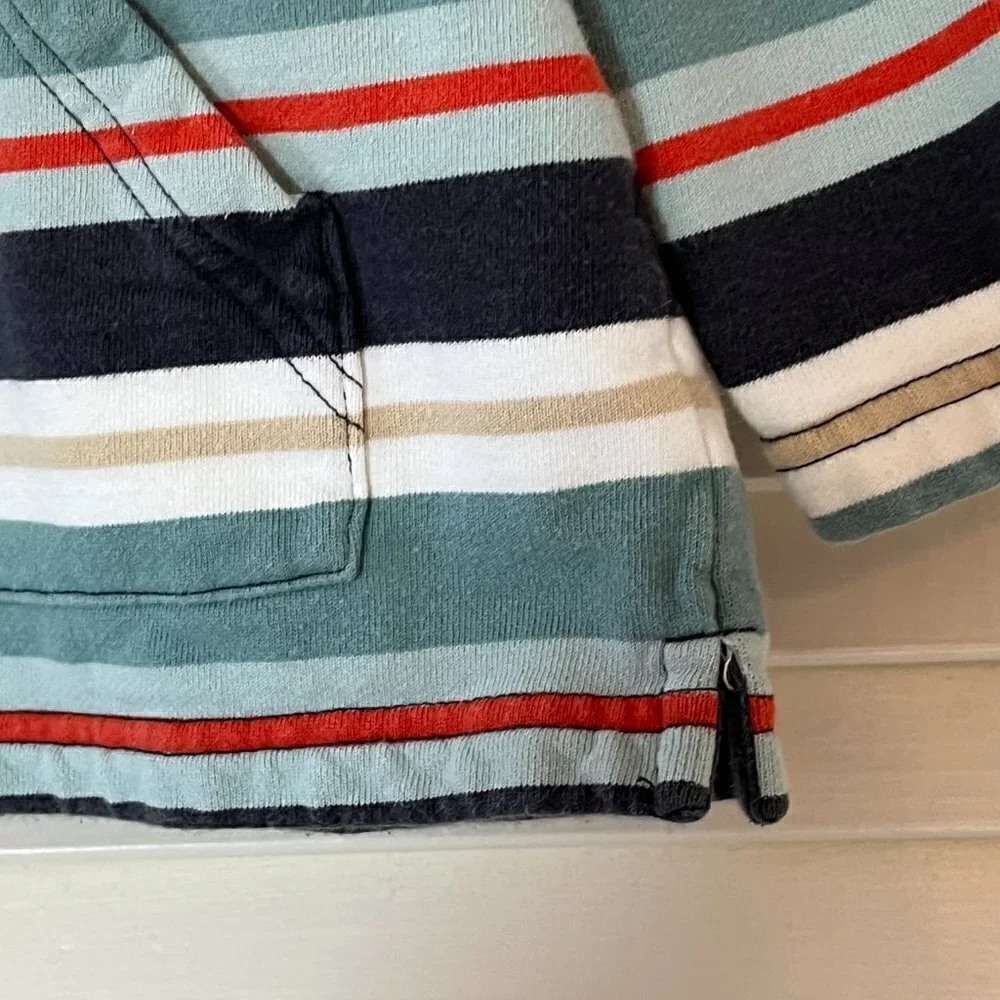 Janie and Jack pullover half-zip striped sweatshirt 2T cotton